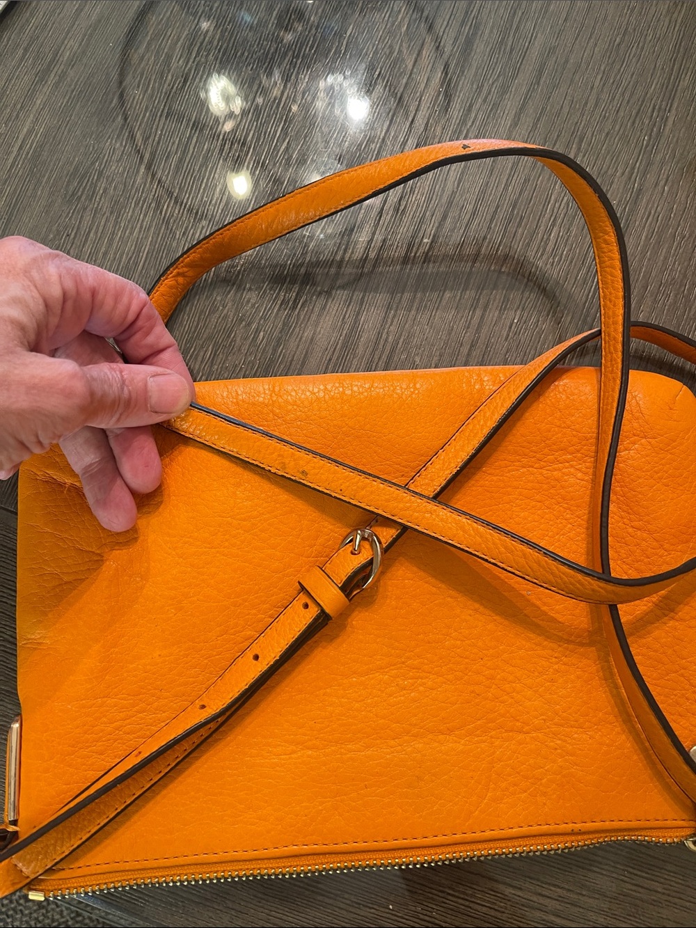 Coach Madison East West SwingPack Crossbody Bag Tangerine-Mandarin Orange F49993 - Picture 17 of 17